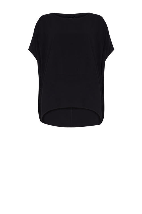 spin short sleeve top / black