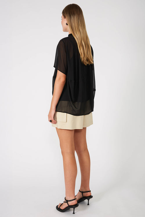 air short sleeve top / black