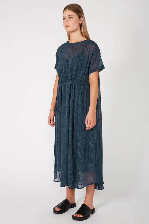 wisp midi dress / indigo navy