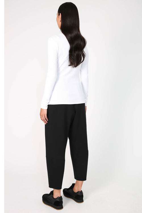 modest rib top / white