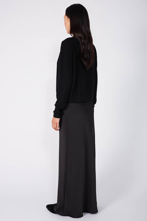 frame bias maxi skirt / black