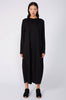 spin long sleeve ponte dress / black|black