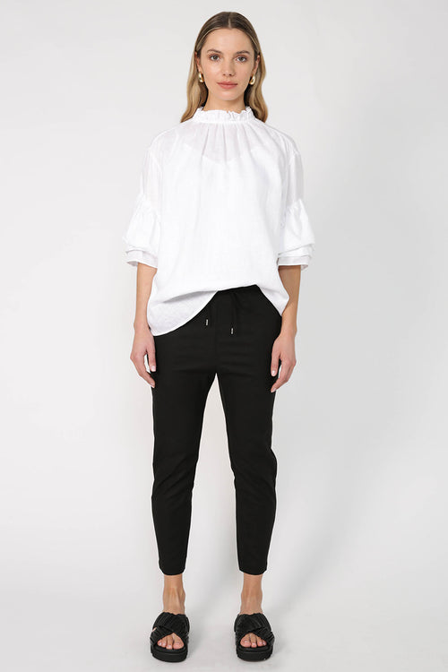 continual pant / black linen