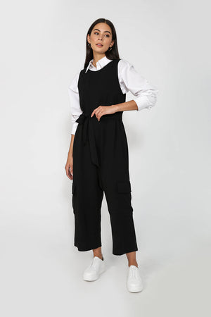 clique jumpsuit / black