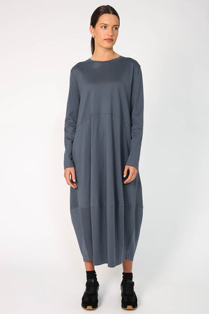 spin longsleeve dress / slate blue