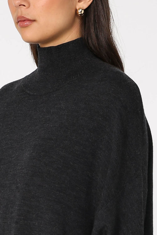 balance dress / charcoal marle