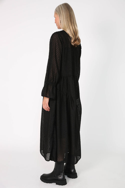 attune midi dress / black