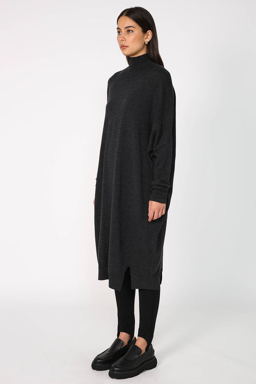 balance dress / charcoal marle