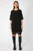 angle tee dress / black