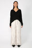 ranging contrast pant / ivory marle
