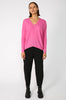 step sweater / candy pink