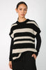upbeat stripe vest / black|natural stripe