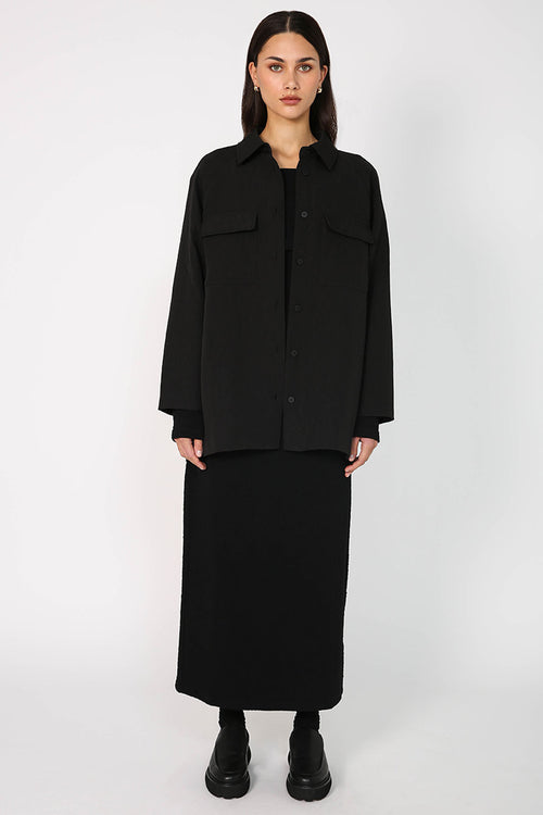 onward shacket / black
