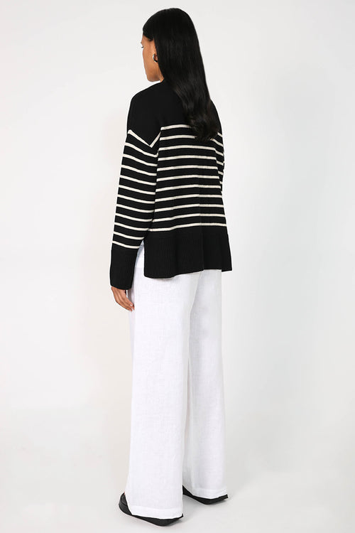 scan cardi / black|neutral stripe