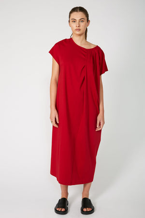 course midi dress / deep red