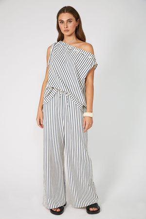 ranging pant / ivory|navy stripe