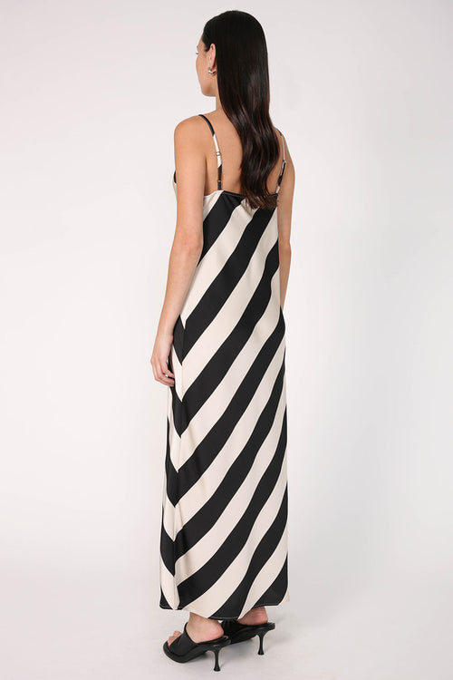 envisage dress / natural|black stripe