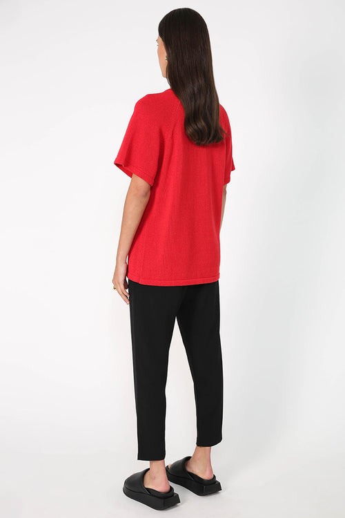 jet tee sweater / red