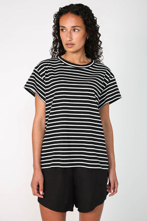 standard tee / black|white stripe