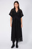 bevel lace midi dress / black lace