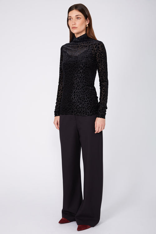 polo flocked skin / black flocked animal