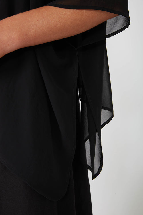 cape shirt / black