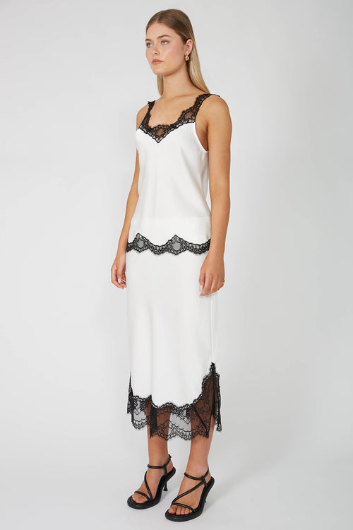 cut cami / ivory|black