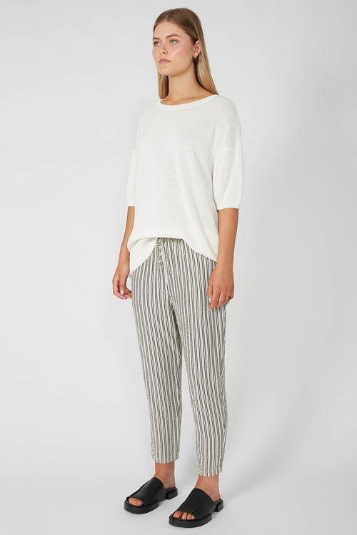 dessa pant / ecru|black stripe