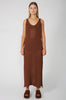 laddered tank dress / chocolate brown