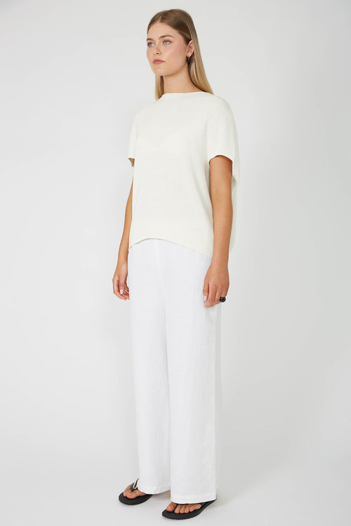 sphere sweater / white