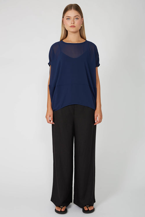 spin tee / sapphire blue