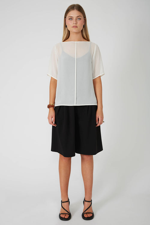 element short sleeve top / vintage white