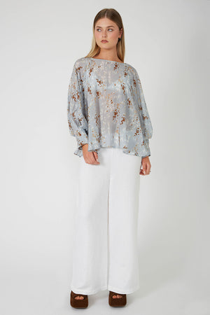 raven top / blue|tan scatter animal