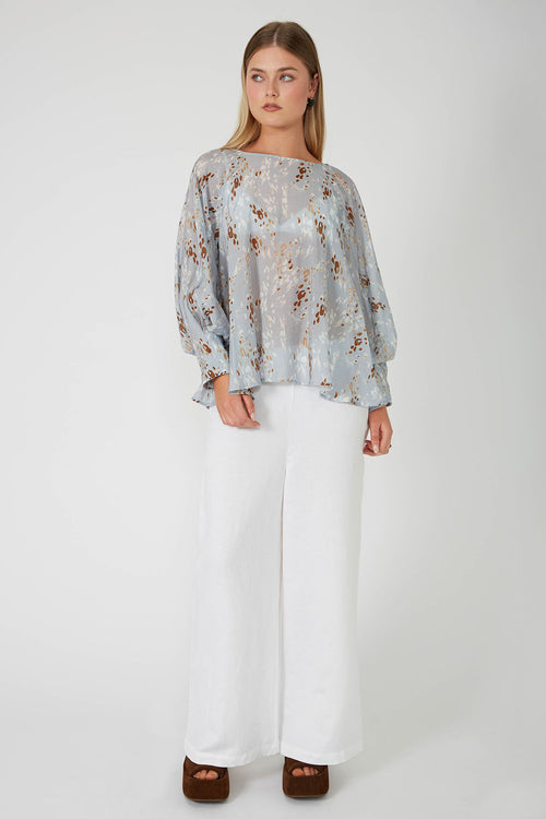 raven top / blue|tan scatter animal