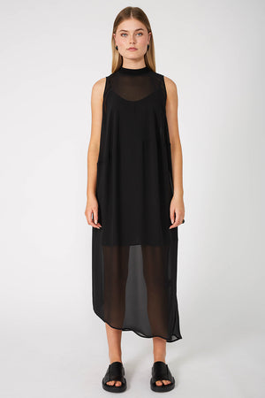 air sleeveless dress / black