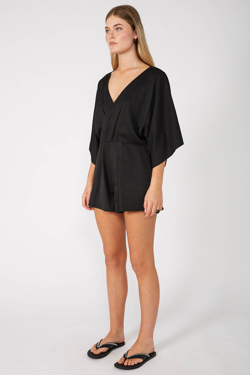 lapsed playsuit / black
