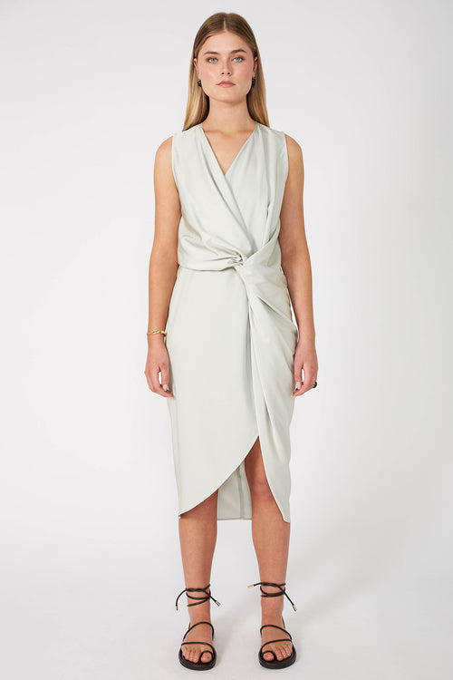 swivel dress / soft sage green