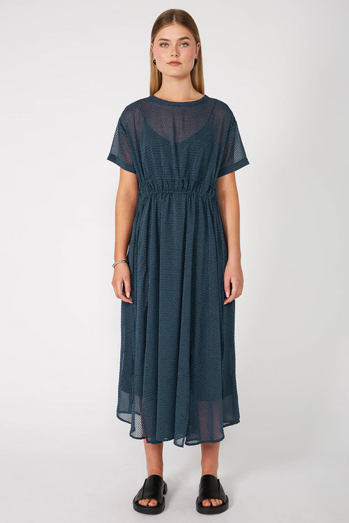 wisp midi dress / indigo navy