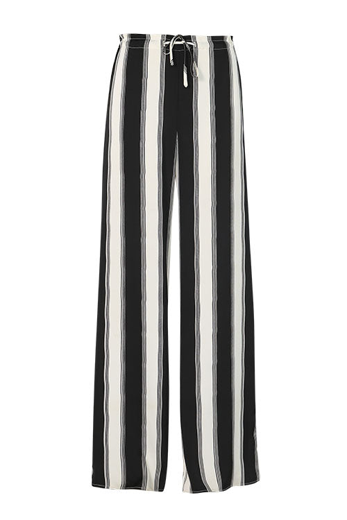 frame pant / ivory|black stripe
