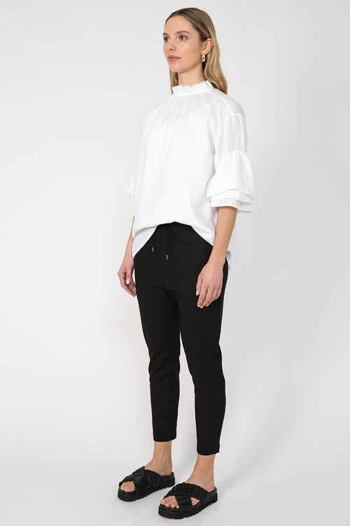 continual pant / black linen