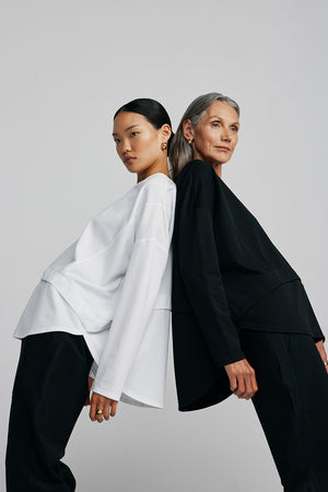 overturn top / black