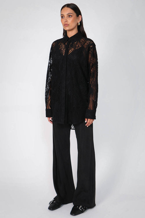 adapt lace shirt / black