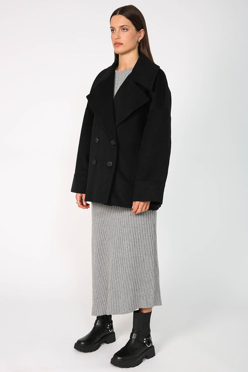 envelop coat / black