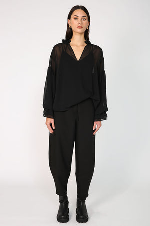 ruff shirt / black