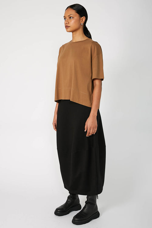 boxed tee / pecan brown