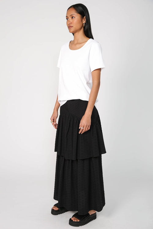 bevel skirt / black