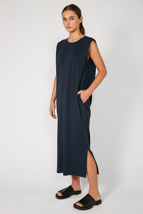 seek maxi dress / french ink