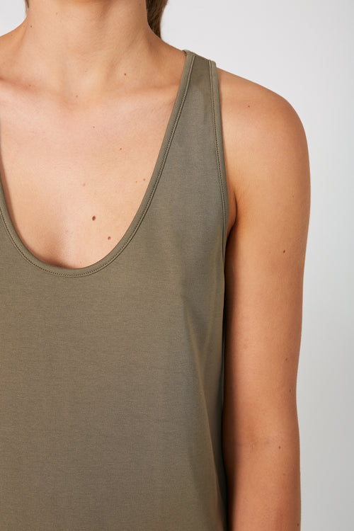 glazed tank / taupe moss