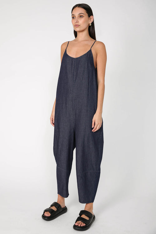 cause jumpsuit / indigo blue marl