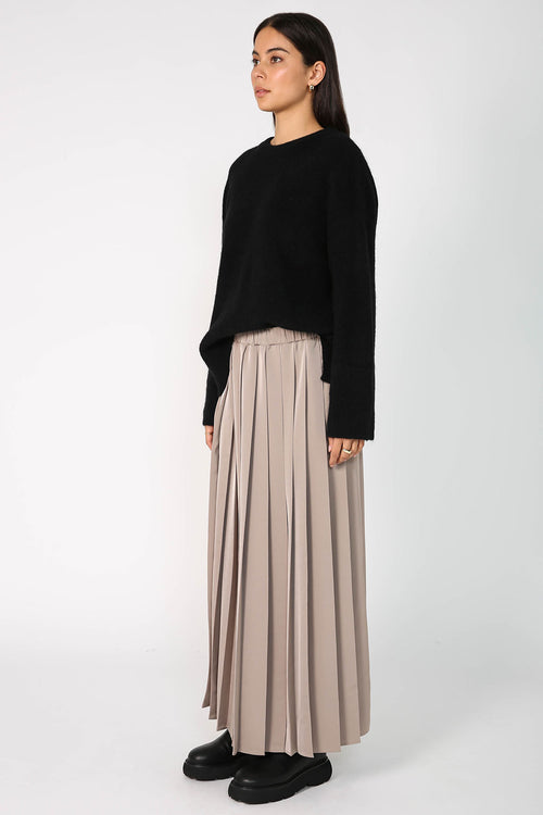 pleating skirt / taupe